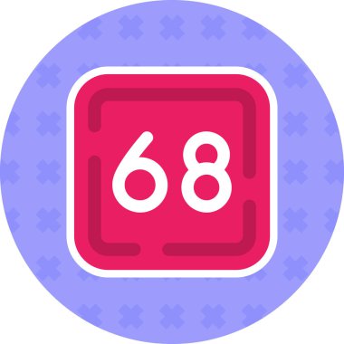 Seksen sekiz. Düz biçimli 6 simge