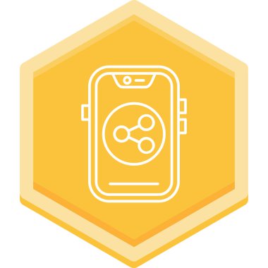 Cep telefonu. Web simgesi basit illüstrasyon