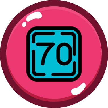 Yuvarlak bir etiket simgesinin vektör çizimi