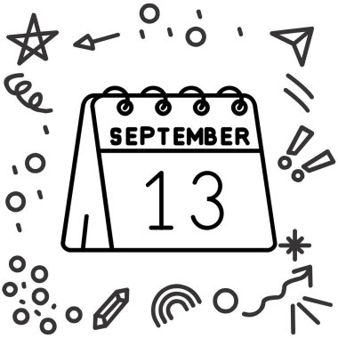 Eylül takvim simgesi tasarım