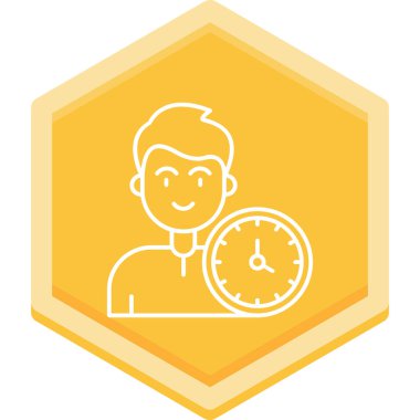 Bir saat simgesinin vektör illüstrasyonu