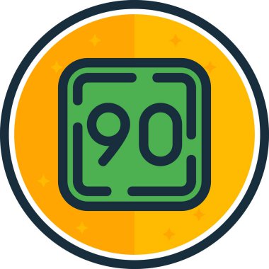 Yüzde 90 indirim simgesi, taslak biçimi