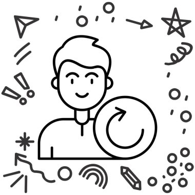 İş adamı avatar tasarımı, vektör illüstrasyonu 10 grafik