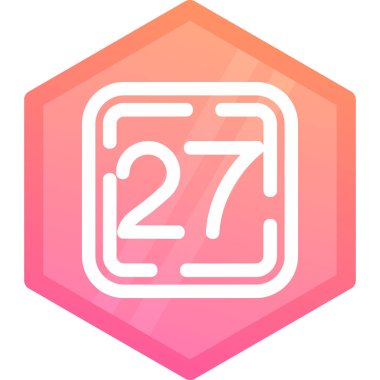 2 numara vektör simgesi modern rozet