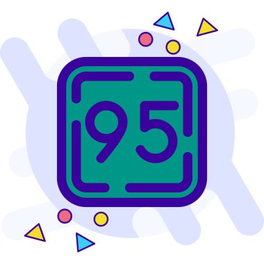 Özet biçiminde 8 numaralı simge beyaz arkaplanda izole edildi.