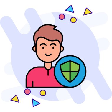 Bir erkek simgesinin vektör illüstrasyonu