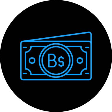 Modern b 'nin vektör illüstrasyonu simge parasından yoksun