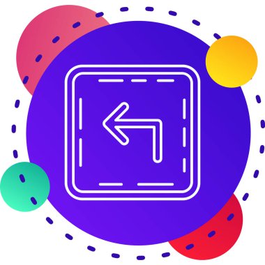 Renkli araba park simgesi beyaz arkaplanda izole edildi. Araba yolu tabelası. Değişken rastgele dinamik şekiller. vektör illüstrasyonu