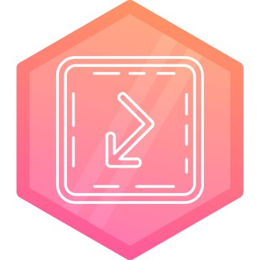 Bir altıgen simgesinin vektör çizimi