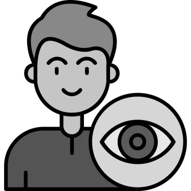 Göz simgesini. Göz vektör simgesi web için basit örnek