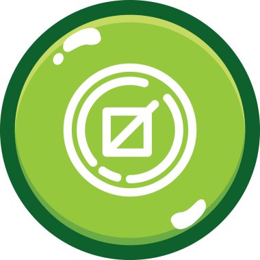 Sembollü yeşil daireli dairesel yapıştırma simgesi