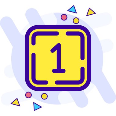 bir numaralı vektör simgesi tasarım şablonu