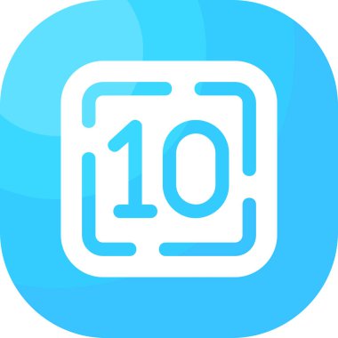 Düz biçimli 1 numaralı işaret simgesi