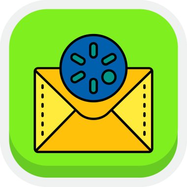 Zarflı bir kürenin vektör çizimi