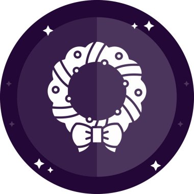 Bir Noel çelenginin vektör illüstrasyonu