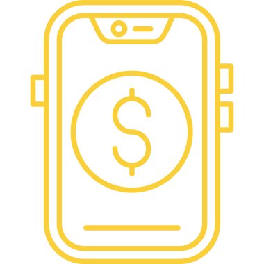 Bir smartphone simge vektör çizim