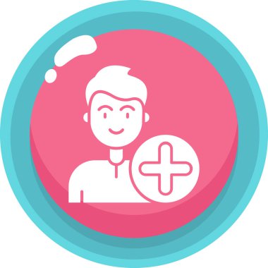 Artı simgesi olan adam