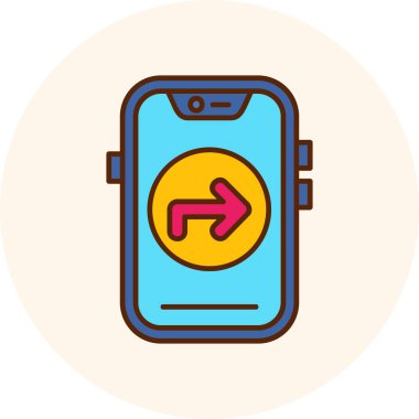 ok simgesi, vektör illüstrasyonlu akıllı telefon