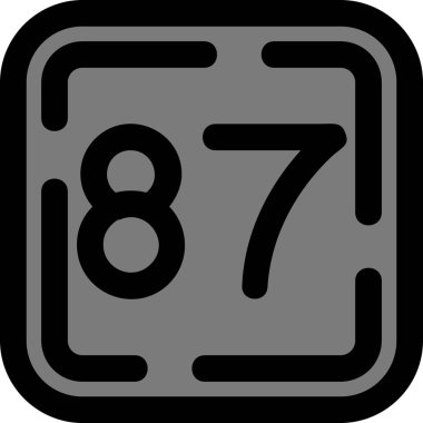 Moda arka planında 7 numaralı simge, izole edilmiş