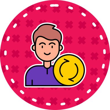 Top oynayan bir karikatürcünün vektör çizimi