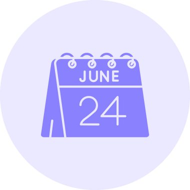 Temmuz 24. Gün simgesi, takvimin vektörü