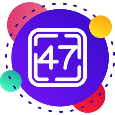 çizgi 45 artı ve artı simge beyaz arkaplanda izole edildi. Mutlu kadınlar imzalar. Seks işareti. Artı 54 artı. Renkli özet kavramı