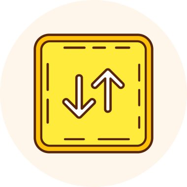 Yön ok ikonu vektör illüstrasyonu