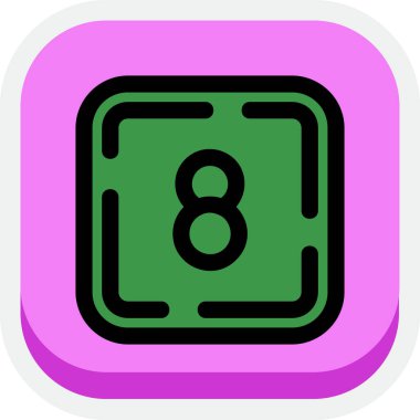 6 numaralı vektör simgesi web tasarımı için basit tasarım çizimi