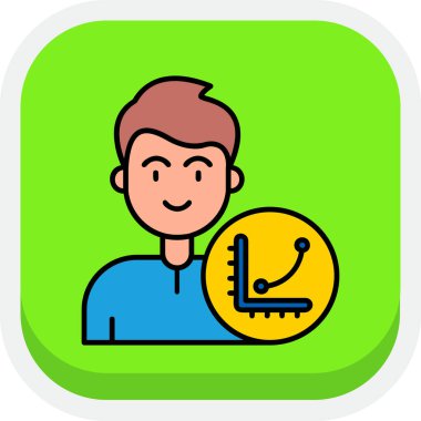 Termometresi olan bir adamın vektör çizimi