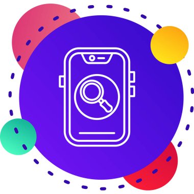 hat akıllı telefon ve alarm simgesi beyaz arkaplanda izole edildi. Akıllı telefon kontrol sembolü. Alarmlı akıllı telefon. Renkli taslak konsepti. vektör illüstrasyonu