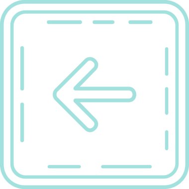 Web için sol yön ok simgesi