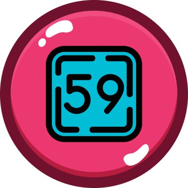 9 6 numaralı bir simgenin vektör illüstrasyonu