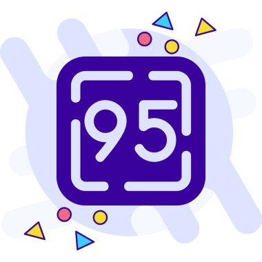 Bir 9 sayı simgesinin vektör illüstrasyonu