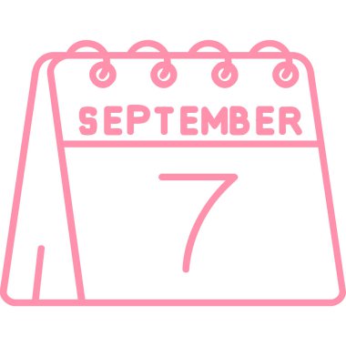 Yumuşak arkaplanda izole edilmiş modaya uygun tasarım tarzında takvim Eylül simgesi.