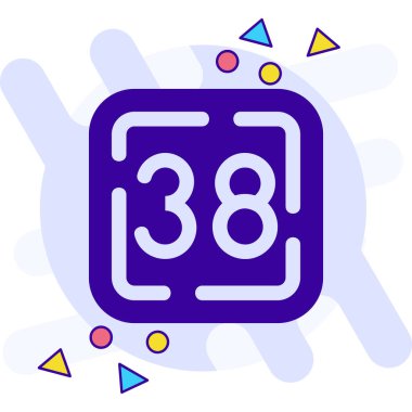 5 'li 5' li mavi arkaplan ile 5 'li vektör çizimi