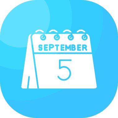 Takvim düzlüğü simgesi, Eylül tarihi, ay