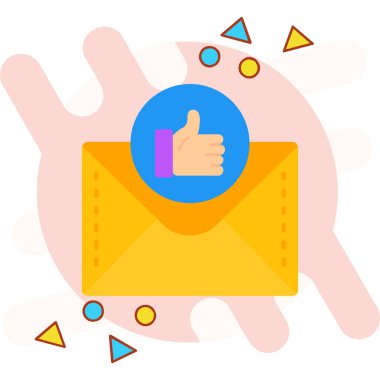 E- posta simgesi vektör illüstrasyon tasarımı içeren zarf