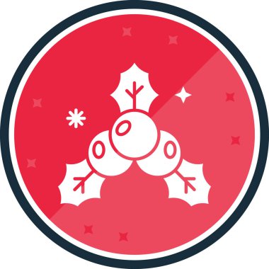 Noel topu web simgesi, basit vektör illüstrasyonu