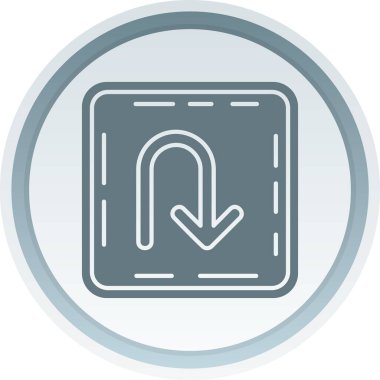 Çemberin ortasında okun vektör simgesi.