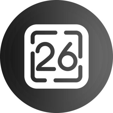 27 saatlik bir ikon. Beyaz arkaplanda 27 saatlik ikon vektör çiziminin basit tasarımı