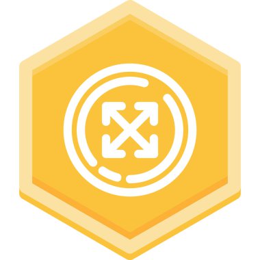 Altın işaretinin altıgen simgesinin gösterimi