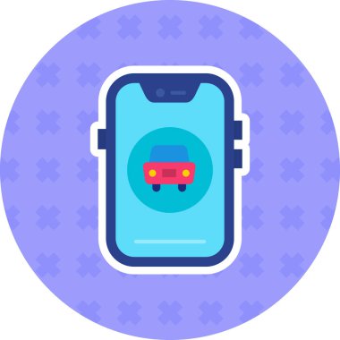 Cep telefonu simgesi, vektör illüstrasyonu