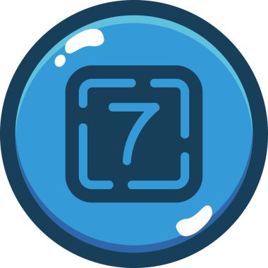 Moda stili izole edilmiş arka planda 7 numaralı simge