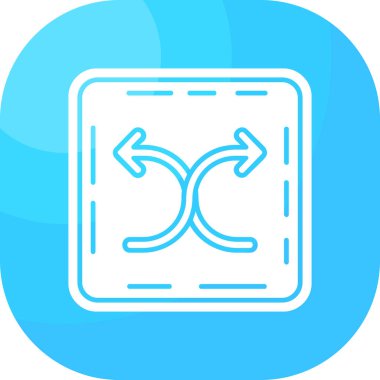 Beyaz arkaplanda izole edilmiş çizgi çapraz ok simgesi. Yön oku. vektör illüstrasyonu