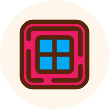 Çikolata. Web simgesi basit illüstrasyon