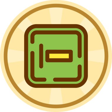 İzole edilmiş tek bir madeni para simgesinin vektör çizimi