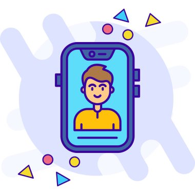 cep telefonu arama simgesi vektör çizimi çizimi