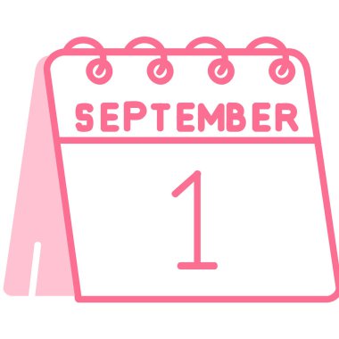 Vektör takvim simgesi. Eylül.