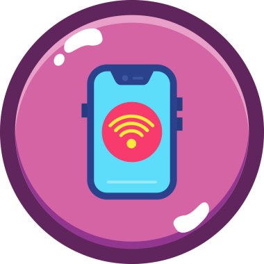 Wifi simgesi, vektör illüstrasyonu