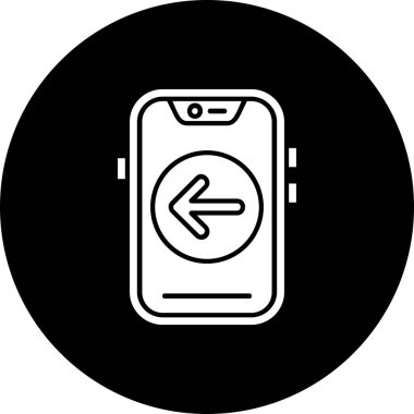 Cep telefonu simgesinin vektör illüstrasyonu